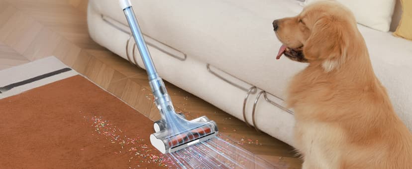 Cordless Vacuum Cleaner, 550W/45Kpa Vacuum Cleaners for Home, Max 60Mins Runtime, Anti-Tangled & 1.6L Dust Cup Stick Vacuum, Lightweight Vacuum for Carpet, Hard Floor(Upgraded)