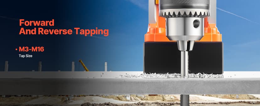 VEVOR Magnetic Drill, 1450W Motor 2 in Boring Diameter, 2878 lbf Portable Electric Mag Drill Press, with 6 Coring Bits, Variable Speed, Drilling Machine for Metal Surface, Home Improvement Industry