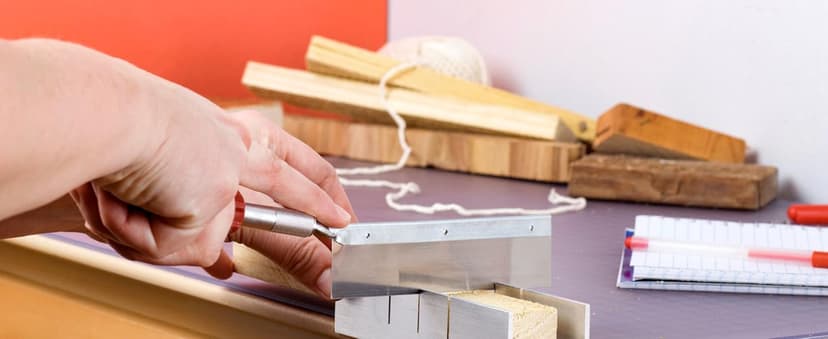 Excel Blades 6-Inch Metal Mitre Box Set – Aluminum & Steel Precision Cutting Tool with K5 Handle & Razor Pull Saw for Wood, Plastic & Soft Metals – 45° & 90° Cutting Angles, Made in USA