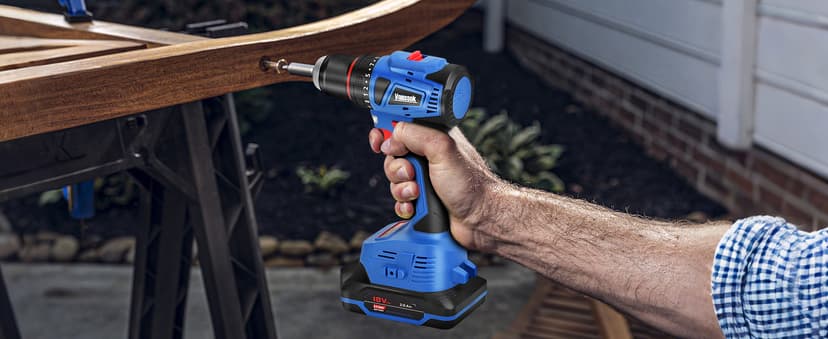 Cordless Drill Set,18V Brushless Power impach driver with Battery and Charger, 3/8" Keyless Chuck, Variable Speed, Drill Driver Bits Kit for Drilling and Tightening/Loosening Screws