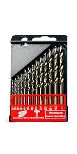 Metric M42 8% Cobalt Twist Drill Bits Set for Stainless Steel and Hard Metal (1mm-10mm/19pcs)