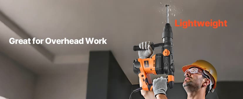 VEVOR 1-9/16 Inch SDS-Max Rotary Hammer Drill, 13Amp Corded Drills, Heavy Duty Chipping Hammers w/Vibration Control & Safety Clutch, Electric Demolition Hammers Variable Speed, Power Tool For Concrete