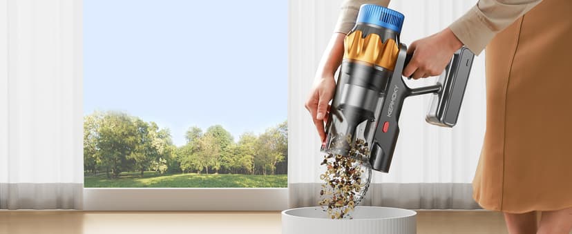 Cordless Vacuum Cleaner, 550W 45KPA 70mins Vacuum Cleaners for Home, Self-standing Stick Vacuum with Aromatherapy, Anti-Tangle Brush, Wall Mount Charging Vacuum for Hardwood Floor/Carpet/Pet Hair