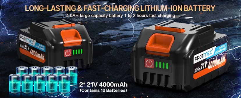 Cordless Impact Wrench, 665Ft-Ibs (900N.m) 1/2" Electric Impact Wrench, 21V Power Impact Drill with 2x 4.0Ah Battery, 6 Sockets, 8 Drill, 6 Screws, Impact Gun Variable Speeds for Car/Truck/Mower