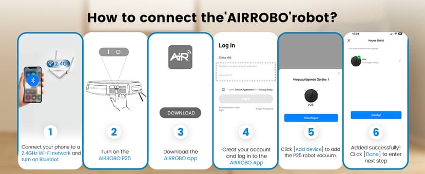 AIRROBO Robot Vacuums with 2800Pa Suction, 3-inch Slim Body, Gyroscope Navigation, Remote & App Control, 600ML Dustbin, Automatic Recharge – Ideal Robot Vacuums Cleaner for Homes