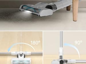 Cordless Vacuum Cleaner, 35Kpa Cordless Vacuums for Home, 500W Stick Vacuum Cleaners with Long Runtime, Lightweight, Powerful, Large Dust Cup Vacuum Cleaner for Pet Hair Hard Floor