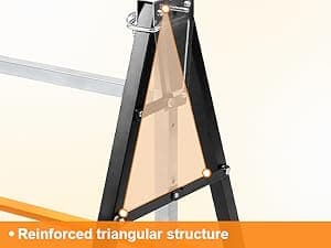 Metal Saw Horses 2 pack Folding Heavy Duty 880 lbs Load Capacity Saw Horse Adjustable 7 Level Height for Woodworking