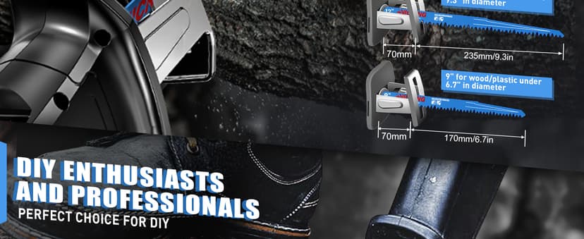 Wood Pruning Reciprocating Saw Blades 9 Inch Sawzall Blades for Trees High Carbon Steel Pruning Blade for Reciprocating Saw (5 Pack/5TPI)