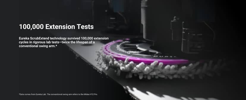 Eureka J15 Pro Ultra Robot Vacuum and Mop with Self Emptying Base, 16,200 Pa Suction, Flex-Arm Design Mop, Auto Mop Hot Water Washing & Hot Air Drying, Anti-Tangle, AI Obstacle Avoidance, Black