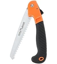 FLORA GUARD 7.7-Inch Folding Saw, Pruning Hand Saw with Triple-Cut Razor Teeth for Wood Cutting, Tree Trimming, and Camping