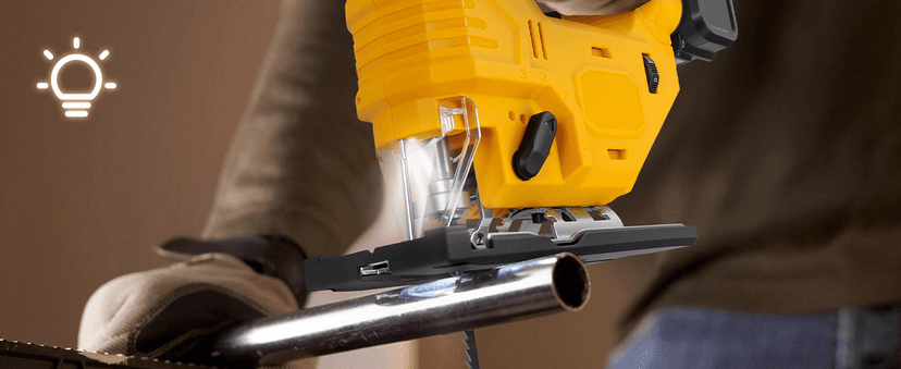 Cordless Jig Saw for Dewalt 20v Battery, Brushless Jigsaw with LED Light, 7 Variable Speed, 45° Beveled Cuts, 4 Orbital Settings, 3 Jigsaw Blades for Wood/Metal Cutting