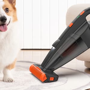 Pet Hair Vacuum, Handheld Vacuum Cordless Rechargeable with LED, 10000Pa Suction, 20V Lightweight Portable Hand Vacuum with Multi-Nozzles & Washable HEPA Filter for Pet Hair, Car and Home