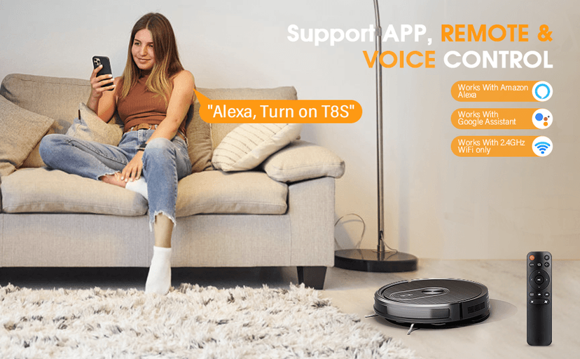 Robot Vacuum and Mop Combo, 2 in 1 Mopping & Mopping Robot with Schedule, App/Bluetooth/Voice, 3200Pa Max Suction, Self-Charging Robot Vacuum Cleaner, Slim, Ideal for Pet Hair, Hard Floor, Carpet