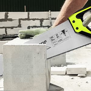 14 in. Pro Hand Saw, 11 TPI Fine-Cut Soft-Grip Hardpoint Handsaw Perfect for Sawing, Trimming, Gardening, Cutting Wood, Drywall, Plastic Pipes, Sharp Blade, Ergonomic Non-Slip Handle (green)