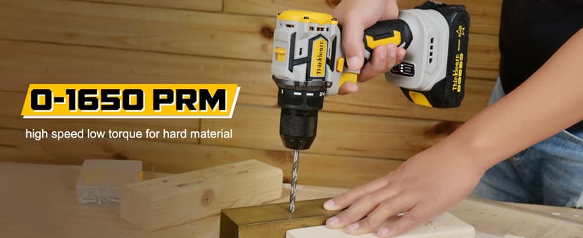 20V Brushless Drill Set, Cordless Power Drill with 2.0Ah Battery,119 PCS Combo Tool Kit for Men, 10mm 3/8" Keyless Chuck, 21+1 Torque Setting Power Tool Set for DIY Garden House Office Repair