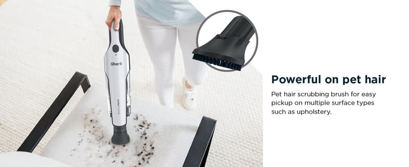 Shark CH963AMZ 2-in-1 Pet Pro Cordless Handheld Vacuum Ultracyclone System, Lightweight and Portable for Car and Home, Rechargeable, Washable Filter, XL Dust Cup, Crevice Tool & Scrubbing Brush, White