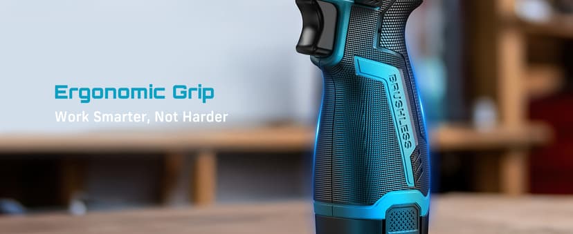 SEESII 16.8V Impact Driver Kit, 1/4" Hex Cordless Impact Driver Set & 2×2.0Ah Batteries, 150N.m Max Torque(1327 In-lbs) Brushless Power Impact Driver w/ 16Pcs Drill Bits, 0-3300RPM Variable Speed