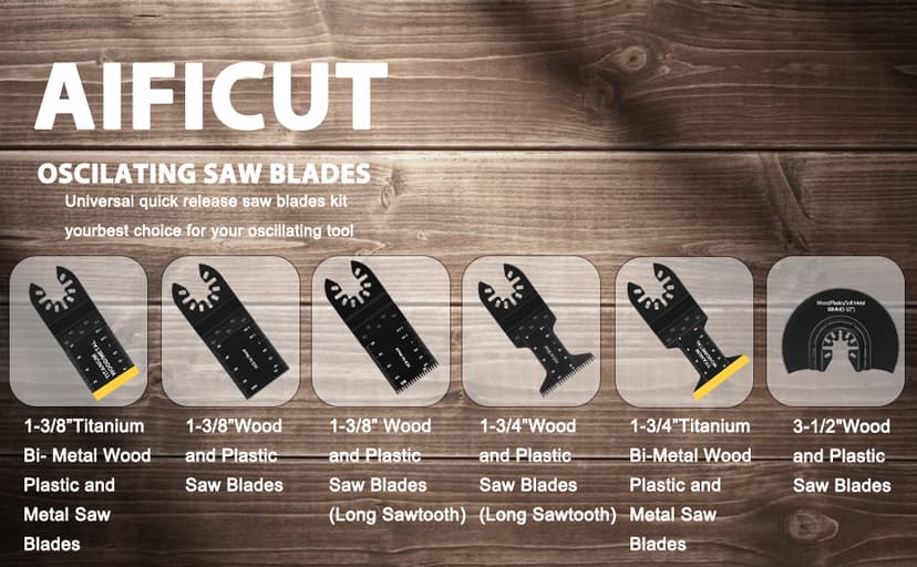26pcs Oscillating Saw Blades Titanium Multitool Blades for Wood Plastics Metal oscillating Tool Blades Kits Fit Rockwell Ridgid Ryobi Milwaukee Chicago Craftsman Dewalt
