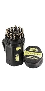 Drill America - KFD29J-PC 29 Piece Heavy Duty High Speed Steel Drill Bit Set with Black and Gold Finish in Round Case (1/16" - 1/2" x 64ths), KFD Series