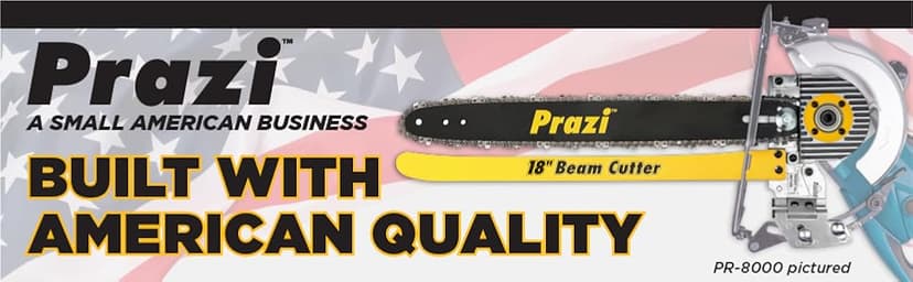 Prazi 12" Beam Cutter Attachment for Non-Worm Circular Saws – Model PR2700 for 7-1/4" Circular Saws, Non-Worm Drive – American Owned Company – Increase Cut Depth from 2-1/2” to 12”