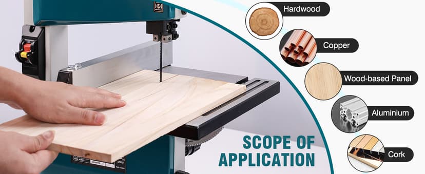 3Amp 9 Inch Benchtop Band Saw, 2-Speed(1700/2500FPM)with 360° Work Light, Miter Gauge & Rip fence, Steel Base, Band Saws for Woodworking