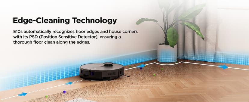 Eureka Robot Vacuum with Bagless Self Emptying Station, 2 in 1 Robotic Vacuum and Mop Combo, 60-Day Capacity, 4000Pa Suction, Auto Lifting Mop, LiDAR Navigation,NER E10s