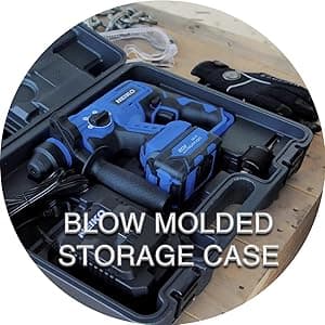 NEIKO 10882A Cordless Rotary Hammer Drill, Includes 20-Volt Li-ion Rechargeable Battery, Fast Charger, SDS Plus Hammer Drill, Heavy Duty Brushless Demolition Hammer, Cordless Hammer Drill, Rotohammer