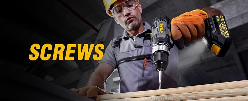 RIDA Cordless Drill Power Drill Cordless 20V 1/2'' Keyless Metal Chuck 355 In-lb(40N.m) Torque with 2.0AH Li-ion Battery & Fast Charger, Variable Speed, 25+1 Position and 22pcs Bits