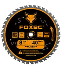 FOXBC 6-1/2 inch Circular Saw Blade 40T 60T Combo Pack, Ultra Fine Finish for Wood Cutting, Thin-Kerf with 5/8" Arbor