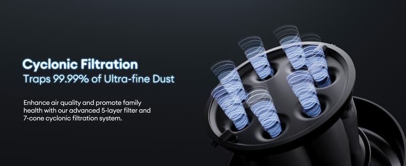 Ultenic Cordless Vacuum Cleaner, 45KPa 500W Motor Stick Vacuum Rechargable,Green Light for Dust Detection, Self Standing Design with 1L Dust Cup, Stick Vacuum for Home, Pet Hair, Hardwood Floors