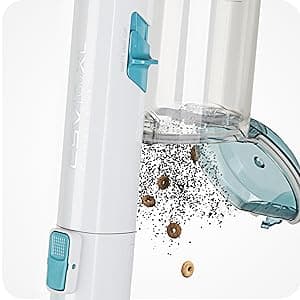 Kenmore DS4065 Cordless Stick Vacuum 1L Capacity Lightweight Cleaner 2-Speed Power Suction LED Headlight 2-in-1 Handheld for Hardwood Floor, Carpet & Dog Hair, Blue, DS4065