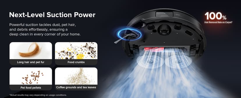 roborock Saros 10R Robot Vacuum and Mop, Powerful Suction, Zero-Tangling, 3.14’’ Ultra Slim, FlexiArm Riser Technology for Carpet & Floor, Corner & Edge Cleaning, Self-Emptying, Hot Air Drying, Black