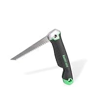 HURRICANE Folding Hand Saw, 10 Inch Pruning Saw, Hand Saw for Wood Cutting, Camping Tree Saw with SK5 Curved Blade, Triple-cut Razor Teeth, Outdoor Portable Saw for Tree Trimming, Gardening, Hiking