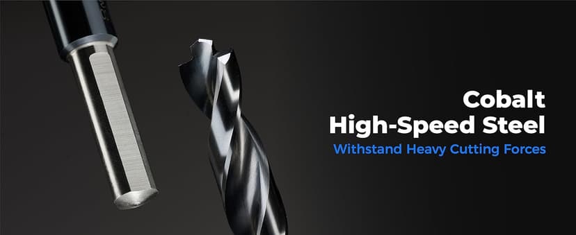 toolant Cobalt Drill Bit Set for Metal and Steel (Pro), Titanium Aluminum Nitride Coated (TiAlN) with Bullet Point Tip, for Hardened Metal, Stainless Steel, 21pcs 1/16"-1/2"