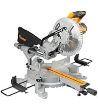 Hoteche 7-1/4-Inch Miter Saw 7.5A Compound Single Bevel Chop Saw with Laser and Blade for Wood and Metal Working