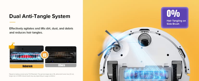 roborock Q7 M5 Robot Vacuum and Mop Combo, 10,000Pa HyperForce Suction, Robotic Vacuum Cleaner, Dual Anti-Tangle System, APP-Controlled Mopping, LiDAR Navigation, for Pet Hair and Carpet, White