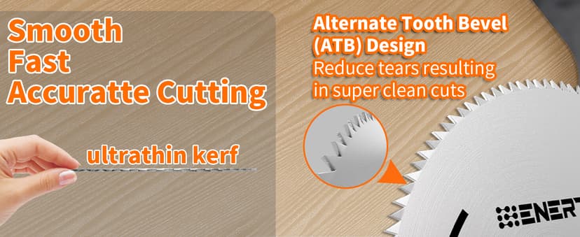 ENERTWIST 4-1/2 Inch 120T Circular Saw Blade 3/8 Inch (9.5mm) Arbor, Pack of 2-Pieces for Plywood, OSB, Paneling and Vinyl Siding Fast and Smooth Cutting Saw Blade