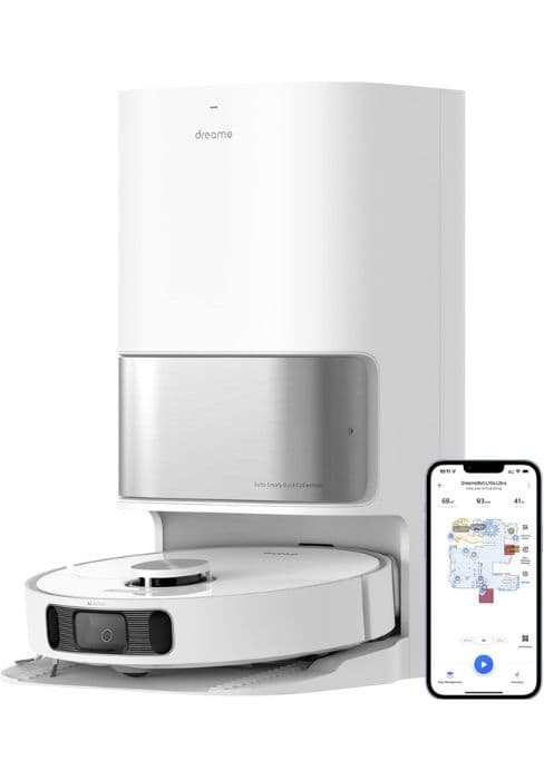 DREAME L10s Ultra Gen 2 Robot Vacuum and Mop, 10,000Pa Suction, MopExtend Technology, All-in-One Base Station, Pet-Friendly, Versatile Carpet Cleaning, DuoScrub Mopping System, Smart Pathfinder Tech