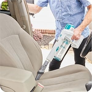 Kenmore DS4065 Cordless Stick Vacuum 1L Capacity Lightweight Cleaner 2-Speed Power Suction LED Headlight 2-in-1 Handheld for Hardwood Floor, Carpet & Dog Hair, Blue, DS4065
