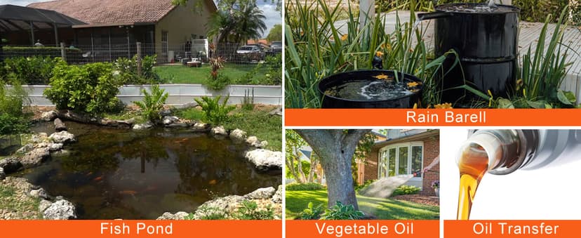 TOPWAY Self Priming Water Drill Pump Attachment with Suction and Discharge Hose, Mini Hand Power Drill Pump for Water, Oil Transfer