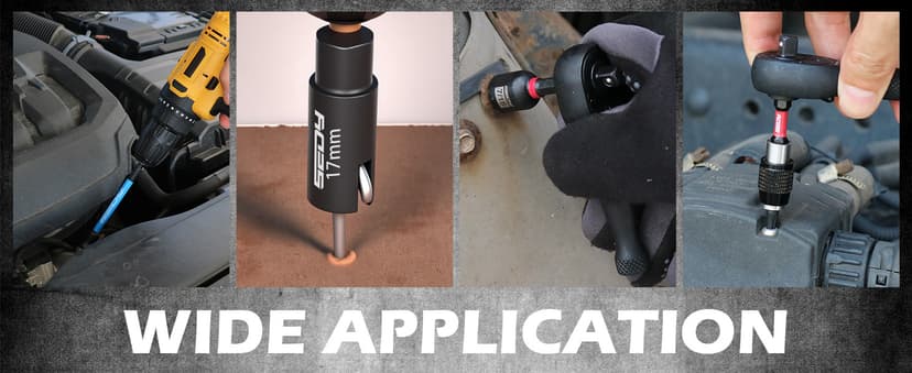 41-Piece Premium 1/4" Drive Magnetic Impact Nut Driver Set Metric & SAE Standard & Deep with Socket Adapters, 2-in-1 Ratchet Wrench, Wing Nut Driver, Universal Sockets, Quick Release Bit Holder