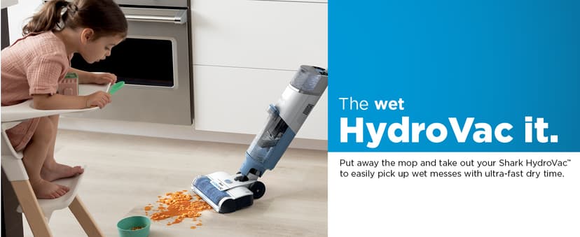 Shark WD201 HydroVac Cordless Pro XL 3-in-1 Vacuum, Mop & Self-Cleaning System with Antimicrobial Brushroll* & Solution for Multi-Surface, Hardwood, Tile, Marble & Area Rugs, Pure Water