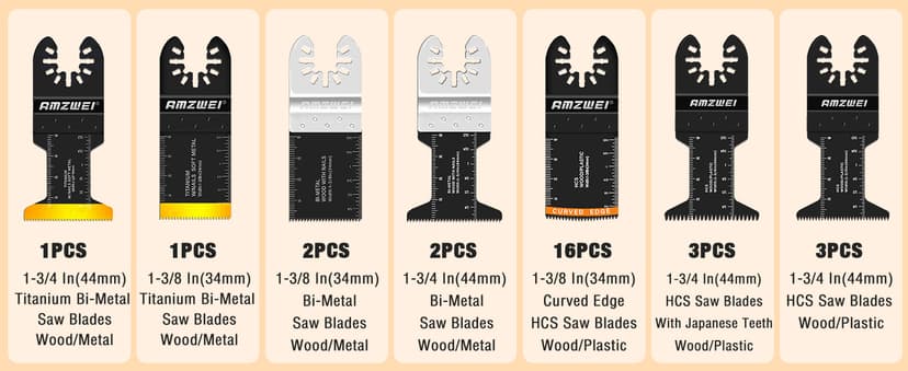 28PCS Oscillating Saw Blades, Professional Universal Titanium Multitool Blades for Wood Metal, Quick Release Multi Tool Blades Kits Compatible with Dewalt Ryobi Milwaukee Rockwell Fein