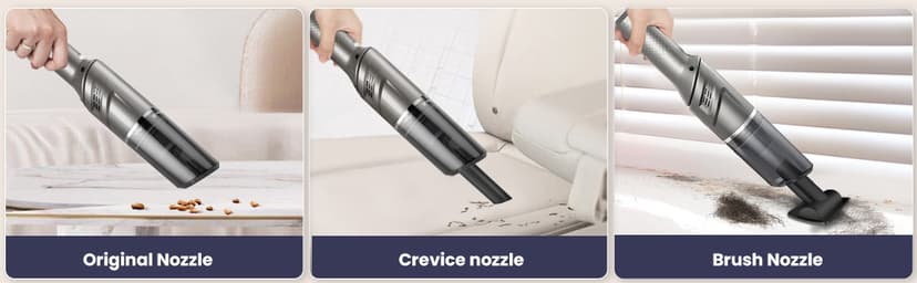 Car Vacuum Portable Cordless 120W/12kPa High Power Handheld Portable Handheld Vacuum Cordless Cleaner with Low Noise Wet and Dry Use Auto Vacuum Cleaner for Car Home Cleanning