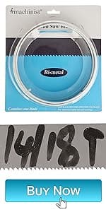 Imachinist S6412121014 Bi-Metal Band Saw Blades 64-1/2" X 1/2" X 10/14TPI Variable Teeth M42 for Metal