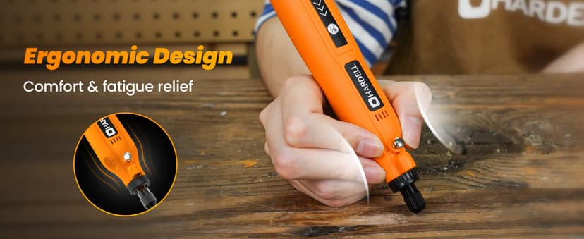 HARDELL Mini Cordless Rotary Tool, 5-Speed and USB Charging Rotary Tool Kit with 69 Accessories, Multi-Purpose 3.7V Power Rotary Tool for Sanding, Polishing, Drilling, Etching, Engraving, DIY Crafts