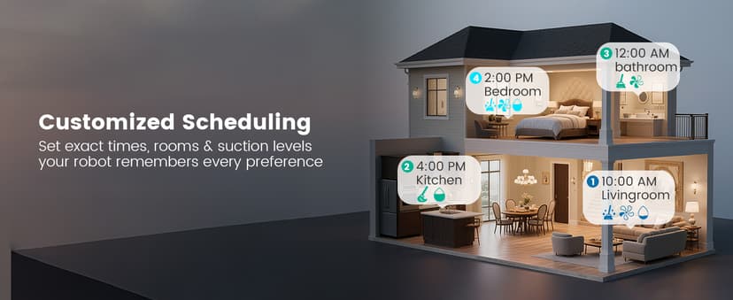 AIRROBO T30+ Robot Vacuum and Mop, 60-Day Self-Emptying, Proactive Intelligence Obstacle Avoidance, Carpet Detection, Tangle-Free Brush, 6000PA Suction, LDS Mapping, APP & Voice Control