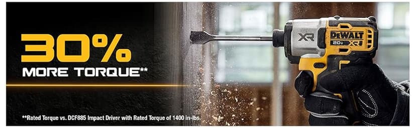 DEWALT 20V MAX XR Impact Driver, Brushless, 1/4", 3-Speed, Bare Tool Only (DCF845B)