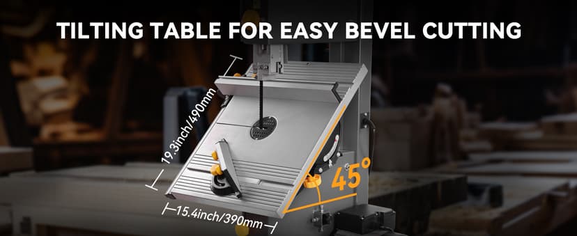 Hoteche 12-Inch Band Saw 7-Amp Two-Speed Benchtop with Stand for Woodworking and Metal Cutting, 1HP