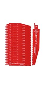 25 Pack 9 Inch 14/18 Tpi Reciprocating Saw Blades for Metal Cutting, Carbide Alloy Steel Sawzall Blades for Automobile Dismantling with 8% Cobalt for Longer Life and Faster Cutting Speed